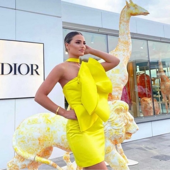 Zara Dresses & Skirts - ZARA Lemon Yellow Limited Edition Ruffle Voluminous Mini Dress